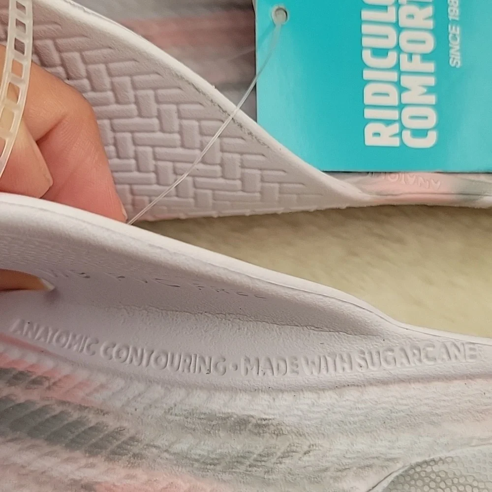 🩴NWT REEF Women's Water Xslide Sandals. White, Pink, Gray Colors. Size 9. - Picture 11 of 12